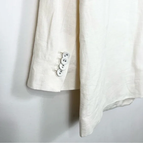 Everlane The Oversized Blazer in Linen in Bone Cream Size 12 Office - Picture 13 of 14